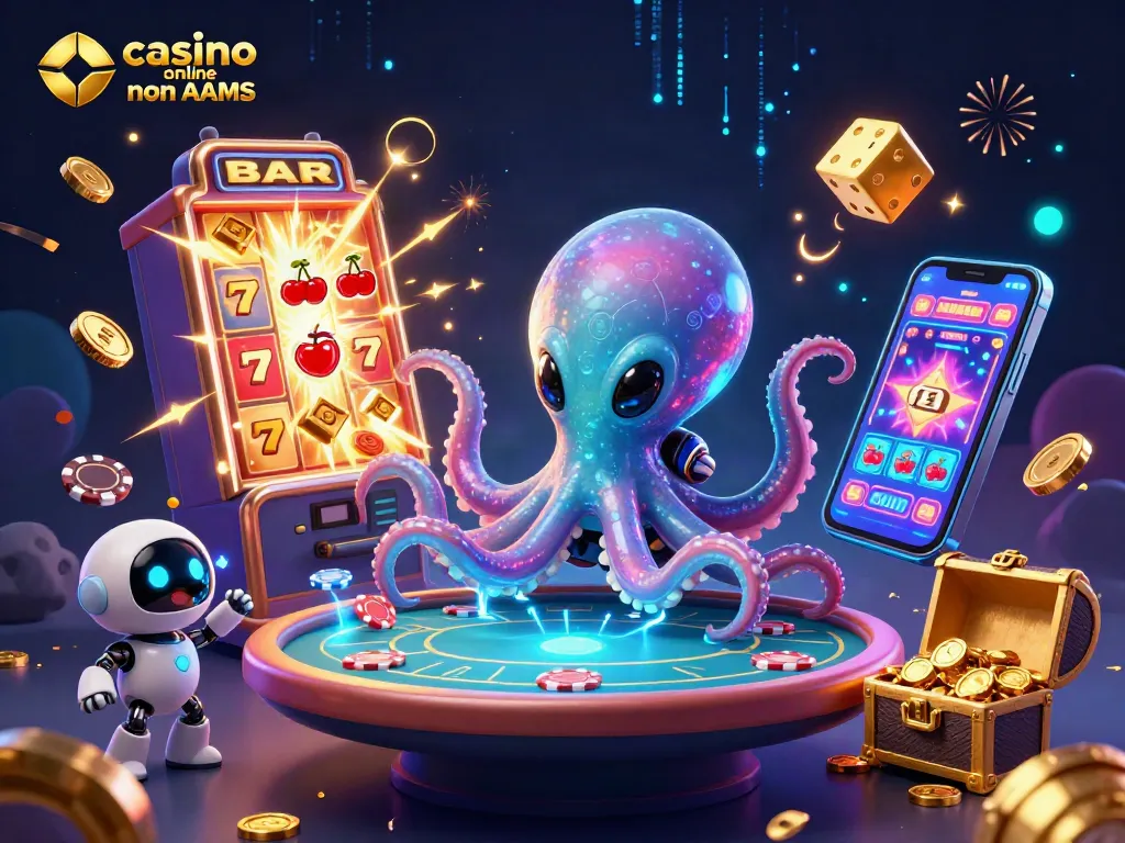 gioca in un casino online non AAMS con un polpo alieno e tavolo olografico