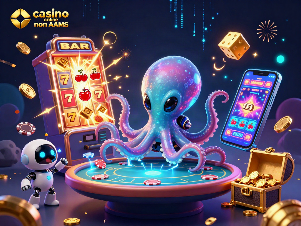 gioca in un casino online non AAMS con un polpo alieno e tavolo olografico