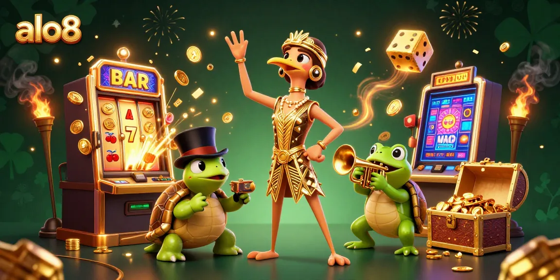 Engage with alo8's thrilling casino world featuring vibrant characters and exciting game elements.