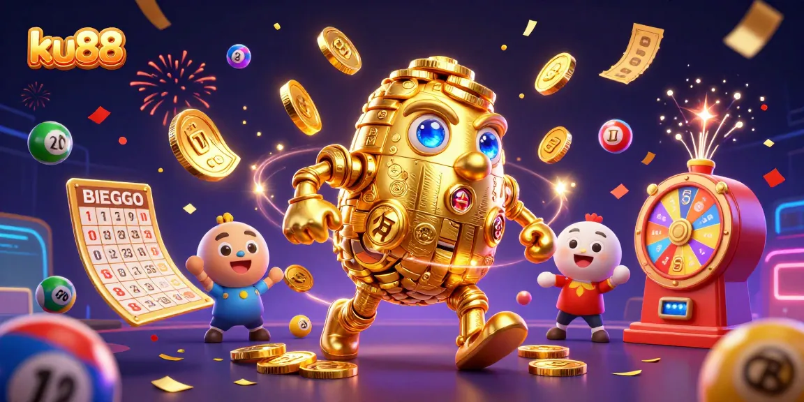 Engage with ku88 dynamic lottery action featuring golden golem and vibrant game elements.