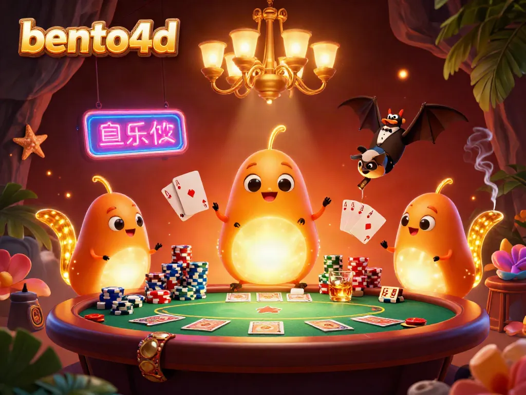 Engage in thrilling gameplay at bento4d with colorful poker chips and exciting casino characters.