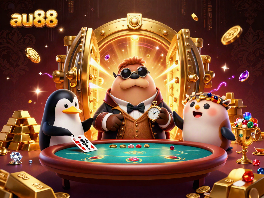 Play poker with the jolly walrus at au88's luxurious underwater casino setting.