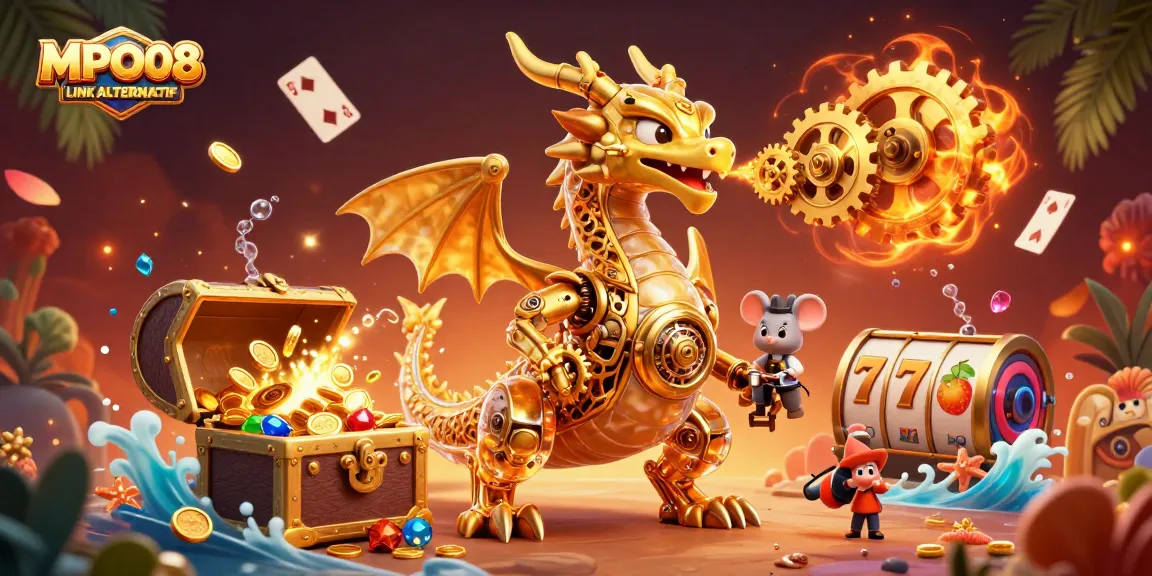 Engage in the thrill of MPO08 LINK ALTERNATIF with dynamic slot reels featuring treasures and exciting gameplay.