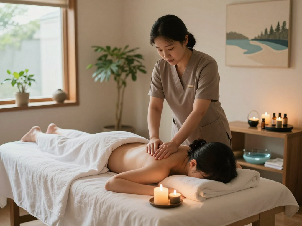 Indulge in soothing 인천출장마사지 therapy in a serene spa setting.