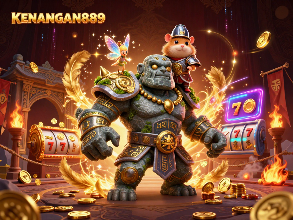 Spin the reels with KENANGAN889's mystical characters in a vibrant casino adventure