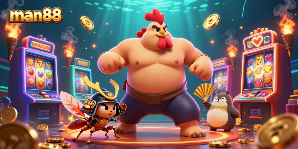 Engage with man88's vibrant slot machines in a vivid 3D casino universe.
