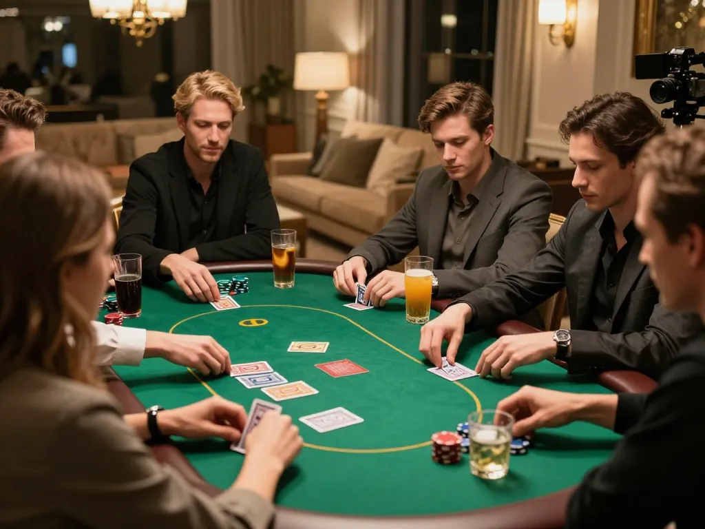 Các game thủ LUCK8 đang tham gia một đêm poker sôi động với lối chơi chiến thuật và đồ uống.