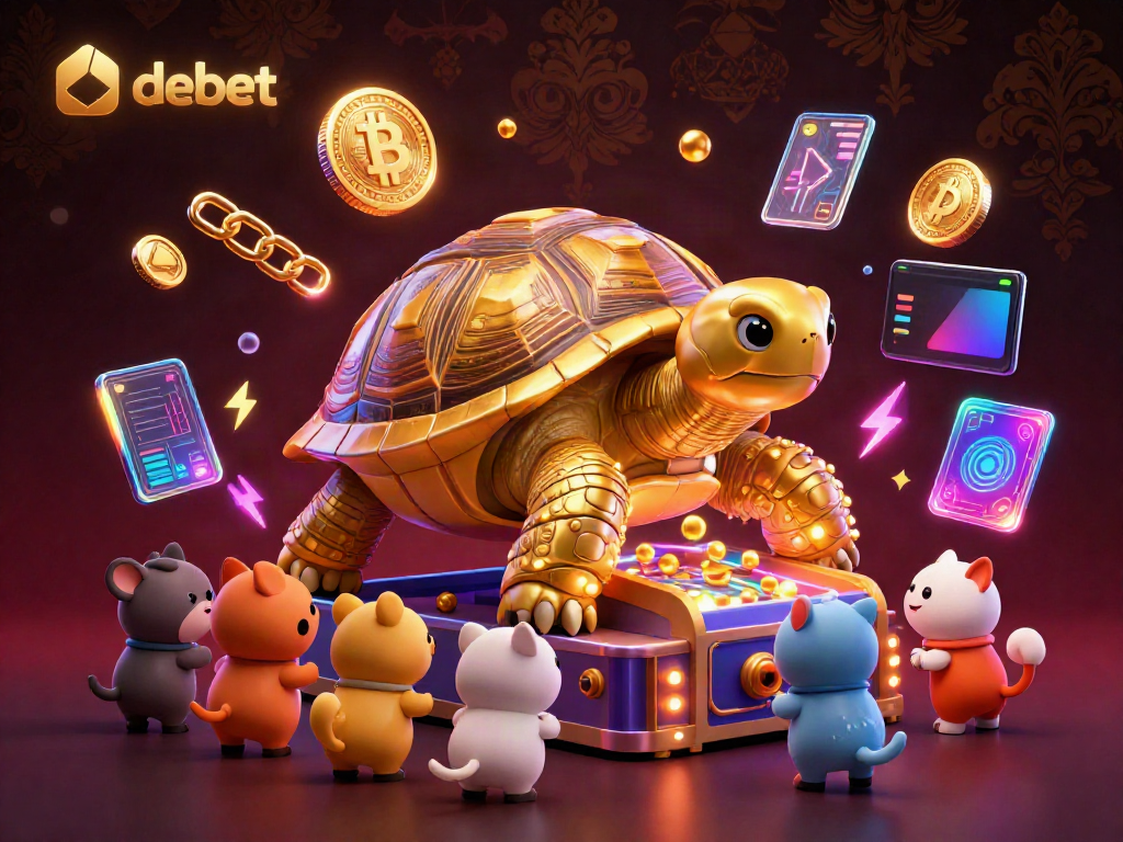Experience debet's engaging pinball-themed casino with playful animals and dynamic crypto elements.