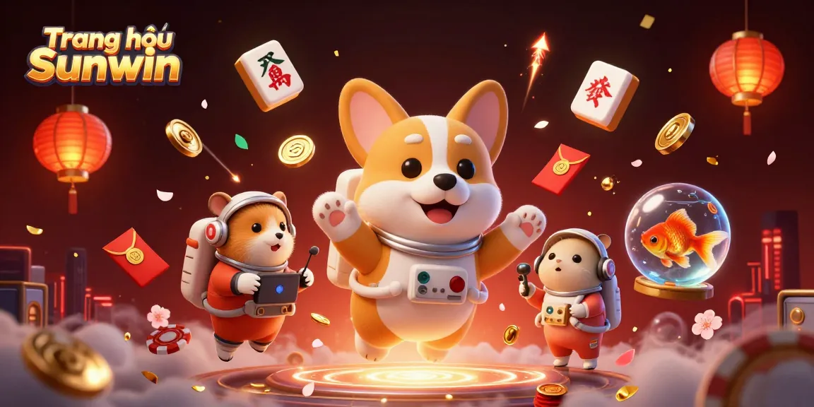 Experience the excitement of Trang chủ Sunwin with vibrant 3D casino-themed illustration featuring unique characters and rich details.
