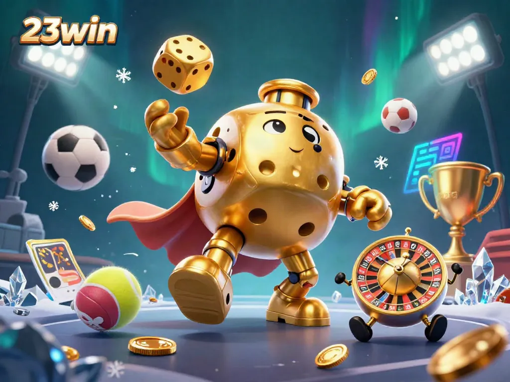 Experience the thrilling world of 23win with dynamic dice, sports, and casino elements.