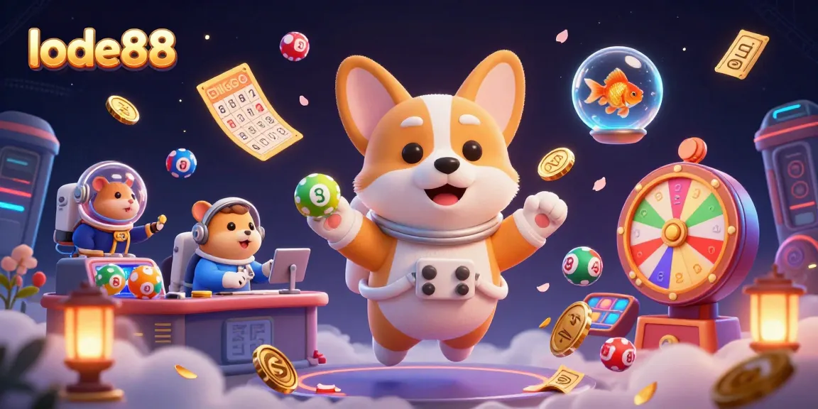 Engage with lode88's thrilling space casino adventure featuring playful characters and exciting gaming elements.