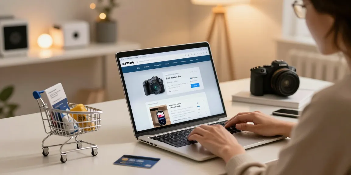 An attractive e-commerce scene showcasing sina magnetica products in an online shopping context, highlighting best deals on LED innovations.