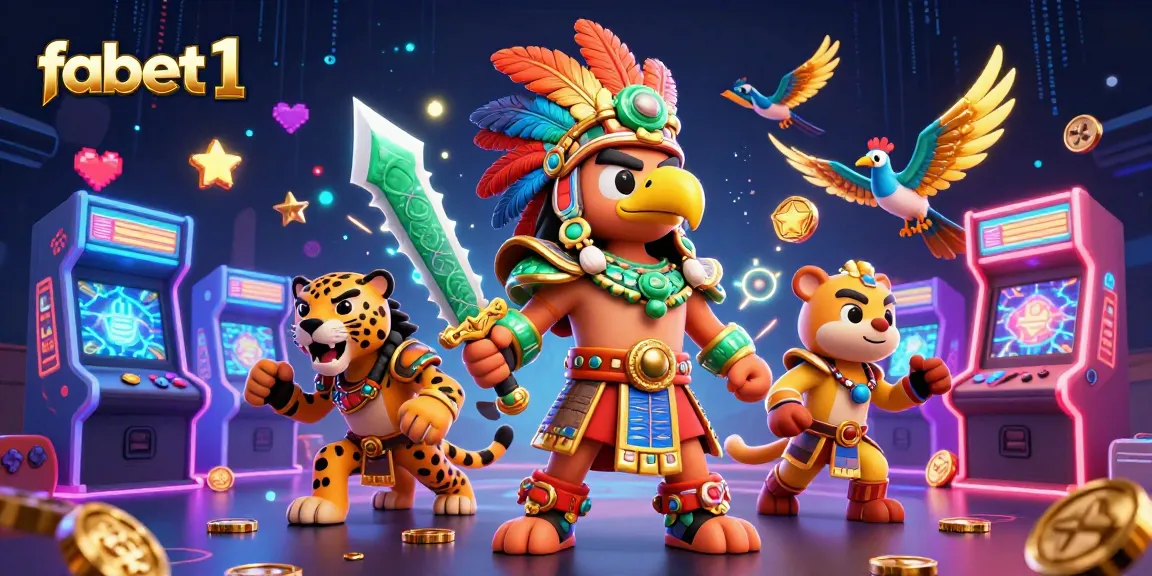 Experience thrilling gaming with fabet1's online casino, featuring vibrant 3D Aztec warriors and dynamic gaming elements.