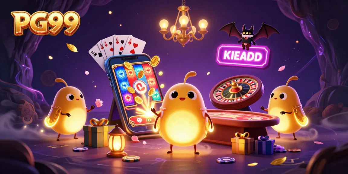 Experience PG99 in a vibrant cave casino with illuminating glowworms and engaging games.