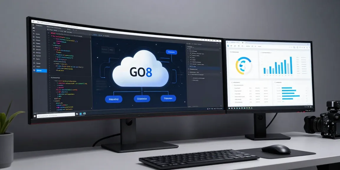 GO8's advanced cloud computing solutions in a modern tech workspace.