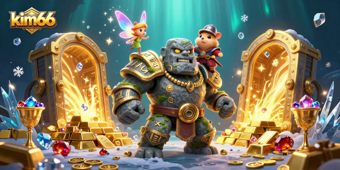 Spin the reels with kim66's vibrant 3D casino scene filled with treasures and characters!