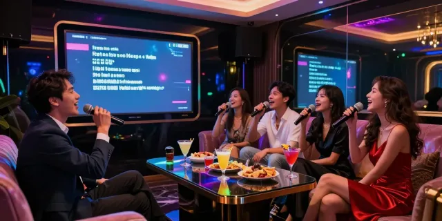 강남 달토에서 신나는 노래를 부르는 젊은 전문직 친구들 모습