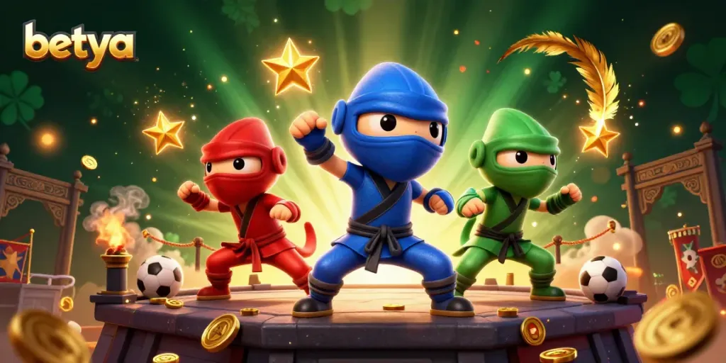Engage in sports action with the betya ninja chameleon team showcasing martial arts on a vibrant rooftop.